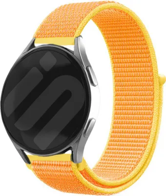 Produktbild von Strap-it Samsung Galaxy Watch 6 Classic 43mm Nylon Armband (Hellgelb)
