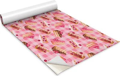 Obrázek produktu pro Samolepicí fólie na nábytek - Dekorační fólie - Stolní nábytek - Krájitelná - Dezert a dort - 100 x 50 cm