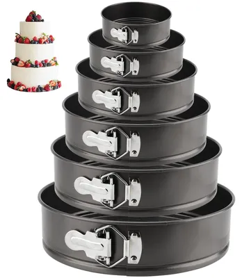 Produktbild von Omgoods – Set mit 6 runden Kuchenformen – Antihaft-Springformen für Käsekuchen