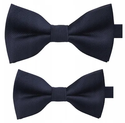 Produktbild von Luvu Herren und Kinder Fliege Set Gestreift Marineblau