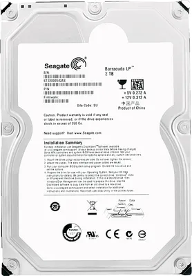 A label on a hard drive.