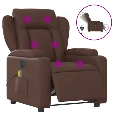 Produktbild von Massagesessel Elektrisch Braun Kunstleder