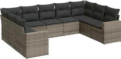 Zdjęcie produktu dla VidaXL 3251737, Ciemny Szary, Rotang, Stal, 110 kg, Dorośli i dzieci, 655 mm, 620 mm