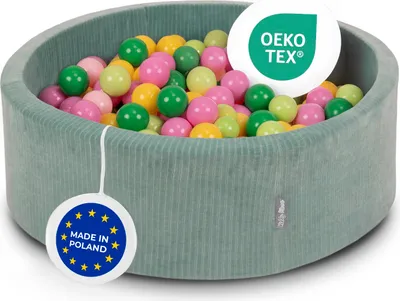 Produktbild von KiddyMoon Bällebad Kinder Schaumstoff Mit Bälle Für Baby ab 1 Jahr