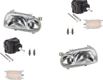 Produktbild von Johns, Scheinwerfer passend für VW Golf III 1Hx0 91-97 + H1 H1 Satz L R + LWR + Blinker 1H0941295E 1H0941295C 4A0941295 1H6941017B 1H6941017AF 1H69410