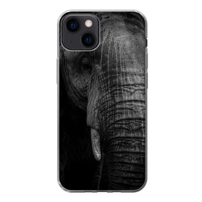 Produktbild von MuchoWow® Handyhülle Schutzhülle Hülle für iPhone 13 Elefant - Tier - Porträt Silikon Softcase Handy Hülle - Karteninhaber