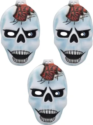 Produktbild von Totenkopf Maske für Halloween (3 Stück)