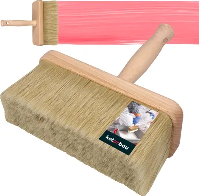 Produktbild von KOTARBAU® Farbpinsel für Maler Holzgriff 200 mm 1 St. Flachpinsel Beizen Lasur Farben Malerpinsel Streichen Lack Acrylfarben Reißfeste Borsten Auswaschbar