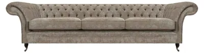 Zdjęcie produktu dla Hellgraue Chesterfield Sitzcouch Polstermöbel Designer Dreisitzer Sofa