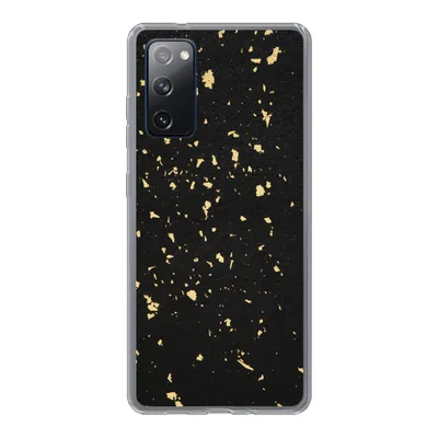 Produktbild von MuchoWow® Handyhülle Schutzhülle Hülle für Samsung Galaxy S20 FE Goldene Flocken auf schwarzem Hintergrund Silikon Softcase Handy Hülle - Abdeckung