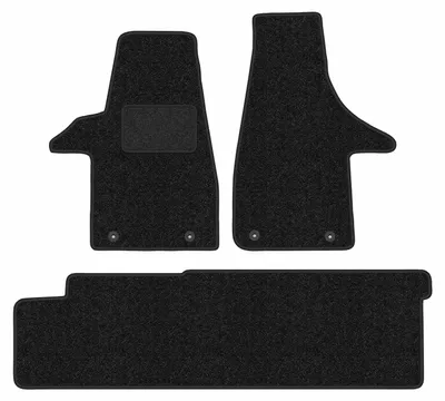 Image de Tapis de sol en moquette anthracite pour VW Transporter T6 2015-2019 3 pièces