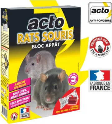 Produktbild von Ratten Mäuse Köderblöcke 8 Blöcke à 30 g - Acto