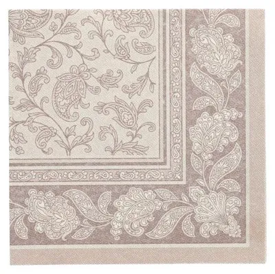 Produktbild von Servietten "ROYAL Collection" 1/4-Falz 40 cm x 40 cm mocca "Ornaments"