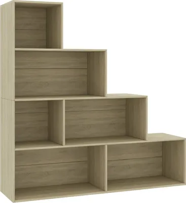 Image de vidaXL Bibliothèque/séparation de pièce chêne Sonoma 155x24x160 cm panneau de particules