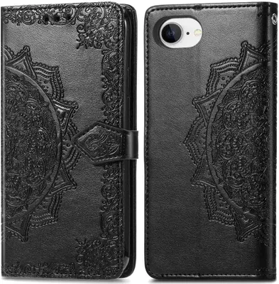Produktbild von imoshion Mandala Klapphülle iPhone 16e - Schwarz