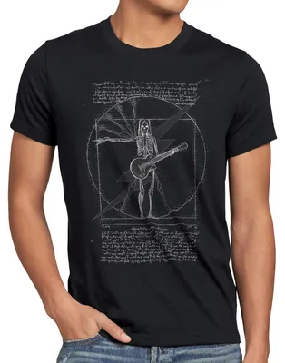 Produktbild von style3 Vinci Rock Herren T-Shirt musik festival vitruvianischer mensch