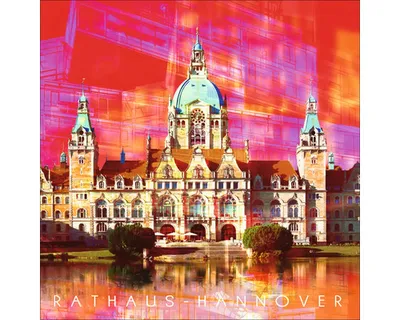 Produktbild von Glasbild Hannover Rathaus II GLA1564 50x50 cm