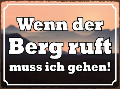 Produktbild von vianmo Holzschild 30x40 cm wenn Berg ruft muss ich gehen