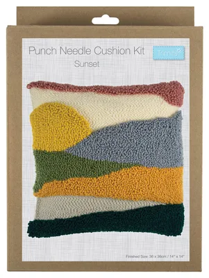 Obrázok produktu pre Súprava na výrobu vankúša technikou "punch needle", motív: západ slnka