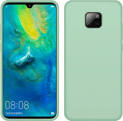 Image de Boîtier Huawei Mate 20 Pro, étui en silicone liquide étui de protection résistant aux chocs et aux rayures pour Huawei Mate 20 Pro vert
