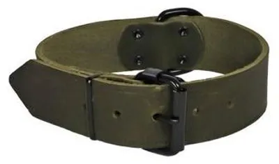 Productafbeelding van Halsband soft leder 30mm/50cm groen Gebr. de Boon