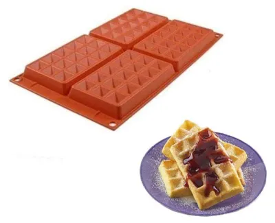 Produktbild von Silikomart Silikonform Monoportionen Waffel Classic 4 Hohlräume