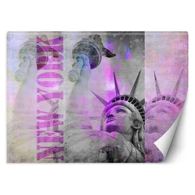Produktbild von FOTOTAPETE New Yorker Freiheitsstatue Lila 450x315 cm VLIES Tapete Wandtapete Wandbilder Wanddekoration Design Wohnzimmer Schlafzimmer Flur Büro Küche