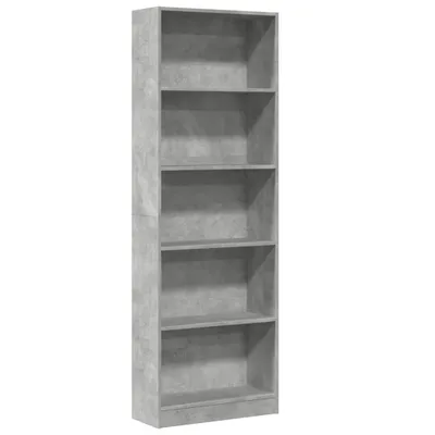 Obrázek produktu pro vidaXL Knihovna betonová šedá 60x24x176 cm materiál na bázi dřeva
