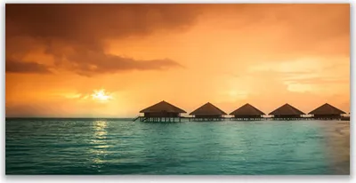 Produktbild von Glasbilder 120x60 Wandbild Druck auf Glas Meer Sonne Landschaft