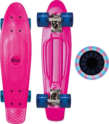 Image de No Rules Skateboard fun skrituļdēlis ar gaismiņām, rozā