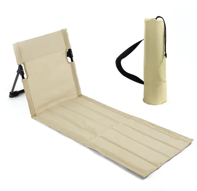 Immagine prodotto di Sedia pieghevole da spiaggia, 680 g - Sedia da spiaggia con schienale - Design ergonomico - Leggera - Ideale per spiaggia/campeggio - Tessuto traspirante - Sedia pieghevole