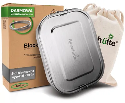 Zdjęcie produktu dla Blockhütte Lunchbox Stalowy z Przegródkami 1400 ml Szczelny
