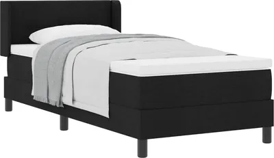 Obrázok produktu pre vidaXL Boxspringová posteľ s čelom, čierna, 200 x 90 cm, látka
