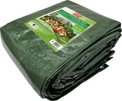 Produktbild von Jufol Abdeckplane 10 x 12 m = 120 m² - 110g/m² silber-grün