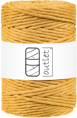 Produktbild von Senf Baumwoll-Makramee-Kordel 5mm 100m OUTLET