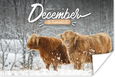 Produktbild von MuchoWow® Poster Sprichwörter - 'Mach einen unvergesslichen Dezember' - Zitate 120x80 cm - Bilder