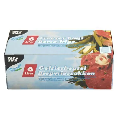 Produktbild von Papstar Gefrierbeutel, LLDPE 6 l 46 cm x 30 cm transparent in Faltschachtel, 12 x 45 Stück