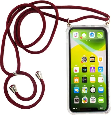 Produktbild von Handykette für Apple iPhone 11 - Smartphone Necklace Hülle mit Band - Schnur mit Case zum umhängen in Rot