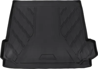 Image de Tapis De Coffre Pour Bmw X5 5 Places 2014-2018 Noir Tpe 1 Pièce Motif Diamant À Face Plate Arrière Antidérapant