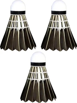 Produktbild von 3/6/12 Stück Badminton-Federbälle, schwarze Federbälle mit Entenfedern, Badmintonbälle für Sporttraining im Innen- und Außenbereich