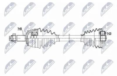 Produktbild von NTY NPW-FT-090 Antriebswelle Vorne Links für FIAT QUBO (225) FIORINO Kasten/Kombi (225) Idea (350) Fiorino MPV (225) für LANCIA YPSILON (843)