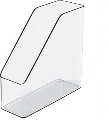 Image de Classeur transparent - Organisateur de bureau pour magazines - 1 pièce - Transparent - Plastique