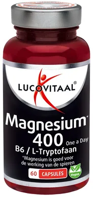 Produktbild von Magnesium 400 mit Vitamin B6 & L-Tryptophan 60 Kapseln