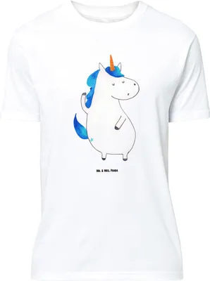 Produktbild von Mr. & Mrs. Panda Größe M T-Shirt Einhorn Mann - Weiß - Geschenk, Unicorn, Party, Tshirt, Herren, Shirt, Einhörner, Familie, mit Spruch, Cool