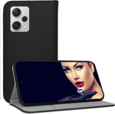 Produktbild von Bookstyle Schutzhülle Klapphülle Schutztasche Etui Cover für Xiaomi Redmi Note 12 Pro Plus (6.67'') - Schwarz