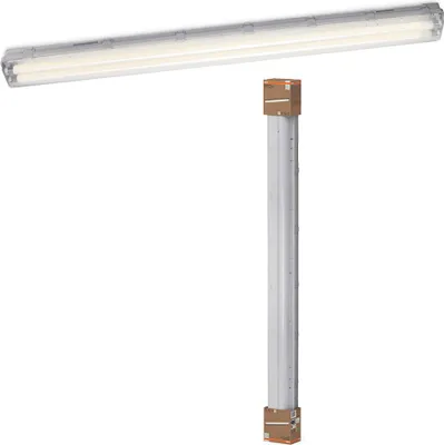 Produktbild von Ledvance LED Feuchtraumwannenleuchte Damp Proof Essential Grau 120cm IP65 2 x 15W T8 2400lm Neutralweiß 4000K