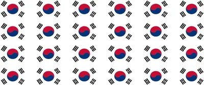 Produktbild von Mini Aufkleber Set - Pack glatt - 33x20mm - selbstklebender Sticker - Südkorea - Flagge / Banner / Standarte fürs Auto, Büro, zu Hause und die Schule - 24 Stück