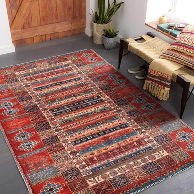 Imagen del producto de Alfombra de pelo bajo antideslizante, rectangular, 200 x 290 cm