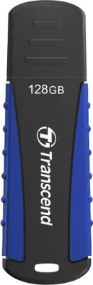 Produktbild von Transcend JetFlash 810, 128 GB, USB Typ-A, 3.2 Gen 1 (3.1 Gen 1), Kappe, 12,9 g, Schwarz, Blau