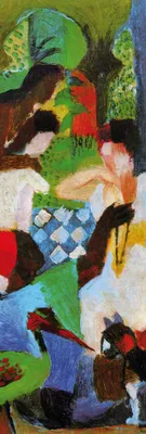 Produktbild von August Macke Kunstdruck Bild - Türkischer Schmuckhändler, 1914 (158 x 53 cm)